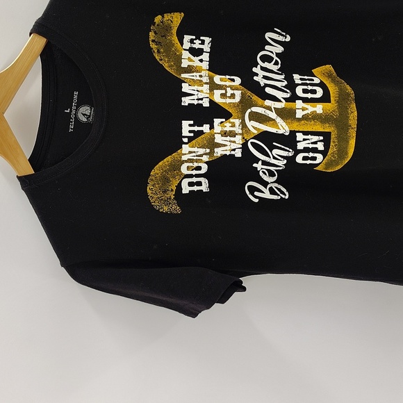 Yellowstone Black Short Sleeve Tee Size Large Beth Dutton Graphic - Picture 2 of 5